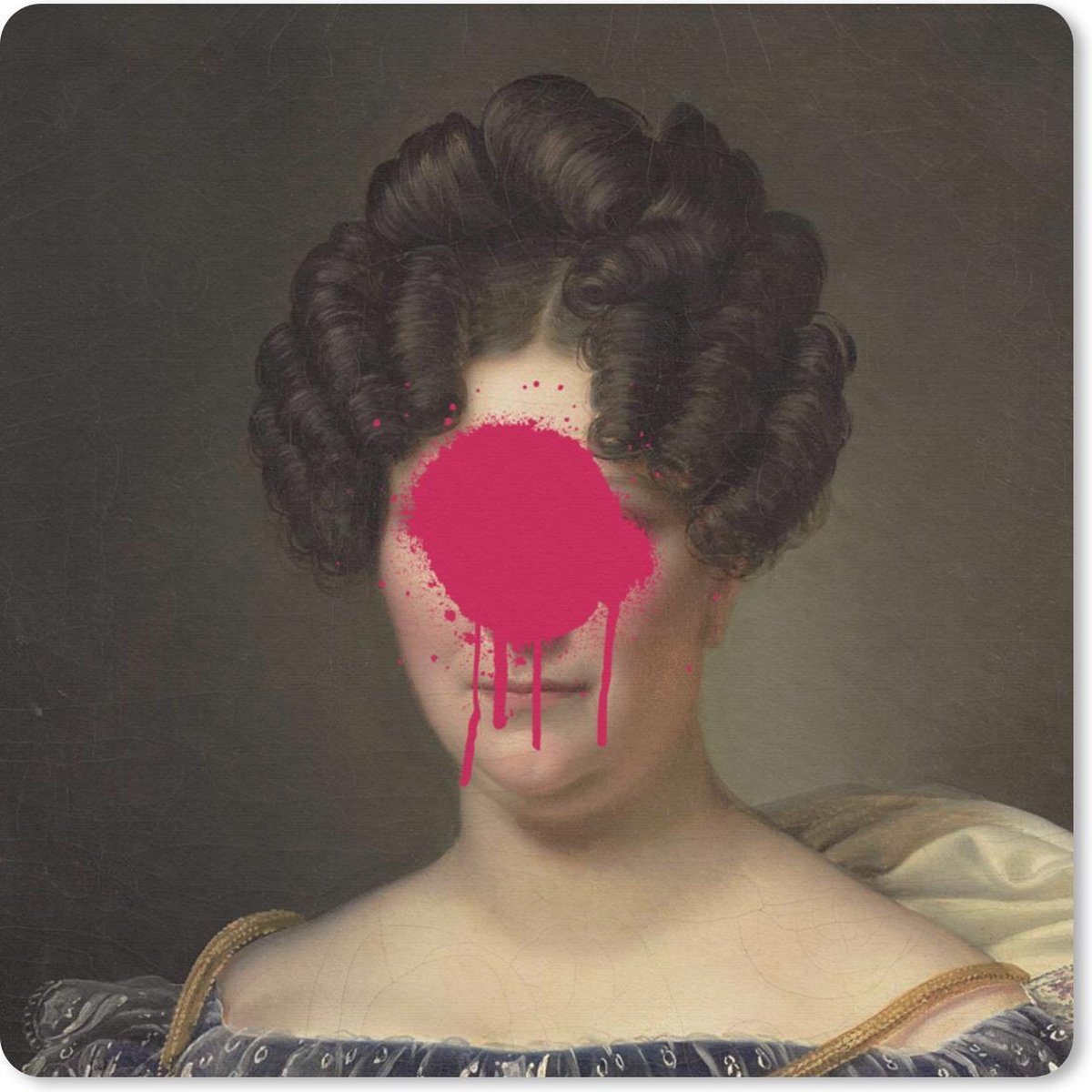 Muismat 20x20 cm - Mousepad Johanna Henriette Engelen - Dubois Drahonet - Verf - Muismatten