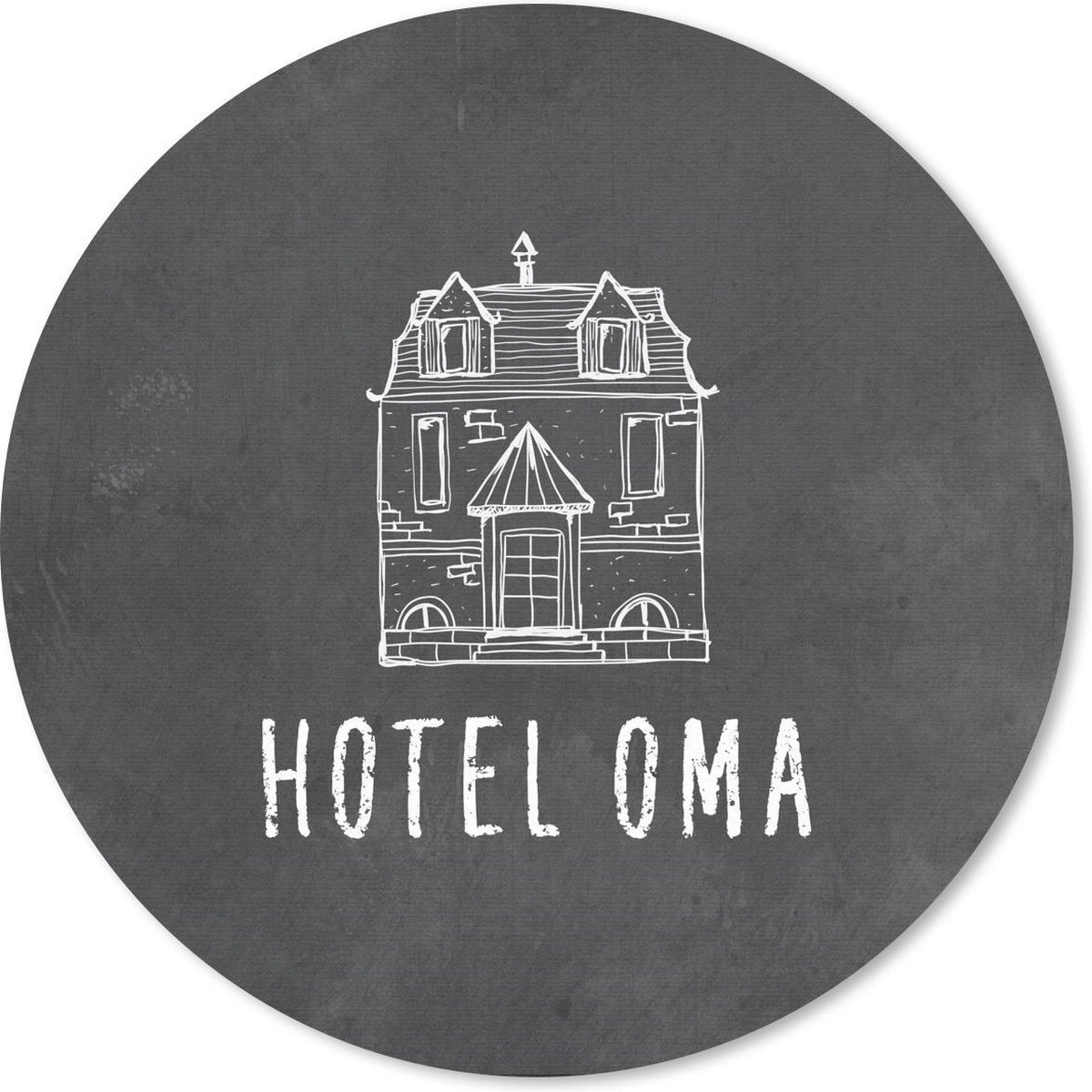 Muismat rond 20x20 cm - Mousepad Spreuken - Hotel oma - Quotes - Grootmoeder - Ronde muismatten