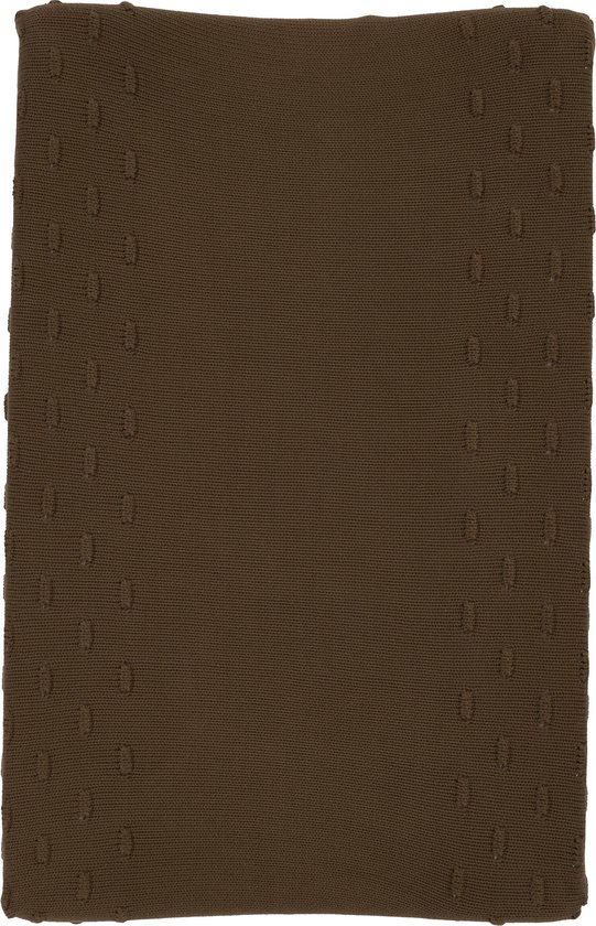 Meyco Baby Knots aankleedkussenhoes - chocolate - 50x70cm — afbeelding 2