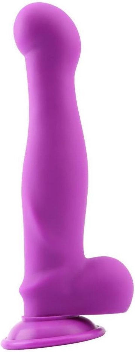 Goedkoopste DeLuxe Pure Nature Neo Colours - Siliconen Dildo - 26.5 x 5.1 cm - Paars
