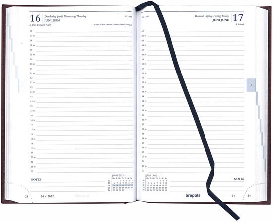 Brepols AGENDA 2023 TIMING LIMA 7DAG 2PAGINA'S ZWART