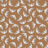 inpakpapier dieren birds cognac - 30 cm - 2 rollen van 3 meter