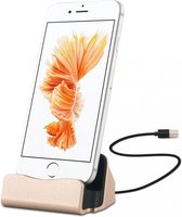 DrPhone DS1 - Dock Oplader - Oplaadstation - Synchroniseren + laden - Voor Apple iPhone Lightning - Goud