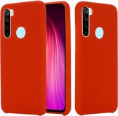 Voor Geschikt voor Xiaomi Redmi Note 8 2021 Pure Color vloeibare siliconen schokbestendige volledige dekking (rood)