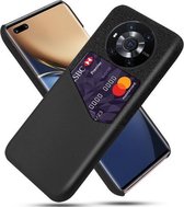 Voor Honor Magic3 Doek Textuur PC + PU lederen achterkant Schokbestendig hoesje met kaartsleuf (zwart)