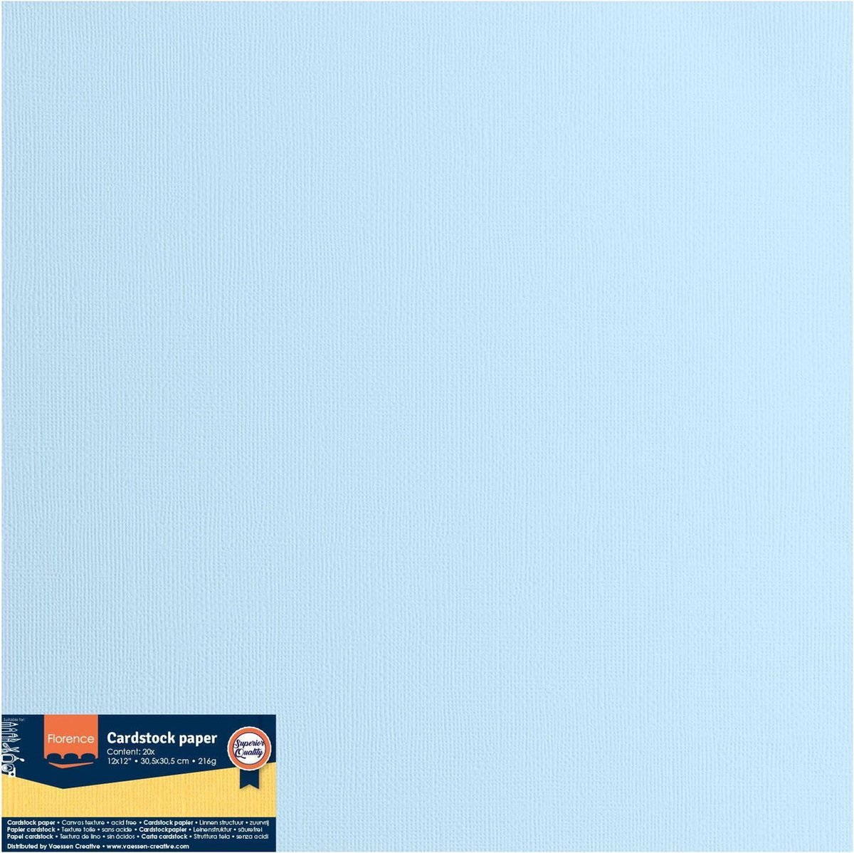 Florence Karton - Glacier - 305x305mm - Ruwe textuur - 216g