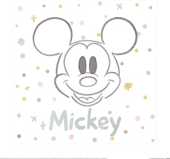 Disney Poster - Mickey And Friends Is For Mickey - 40 X 40 Cm - Multicolor