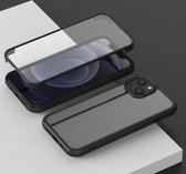 Schokbestendige TPU + dubbelzijdige glazen beschermhoes voor iPhone 13 Pro (zwart)