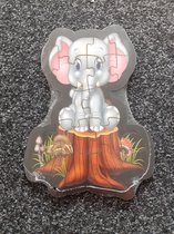 Akyol - Houten kinderpuzzel - Kinderpuzzel Dieren - Kinderpuzzel Olifant - Educatief - Vormenpuzzel - Kinderen - 17-delig - Dieren - Kinderpuzzel 2 jaar - Kinderpuzzel 3 jaar - Kin