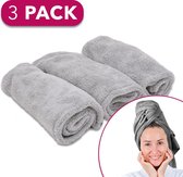Aerend Haarhanddoek – Hoofdhanddoek van Microvezel – Sneldrogend en Geschikt voor elk Haartype – Vermindert Pluizig Haar - 25cm x 58cm – Bruin
