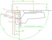 Hettich Potscharnier Sensys 8645i Basis -4mm THS 55 Fix