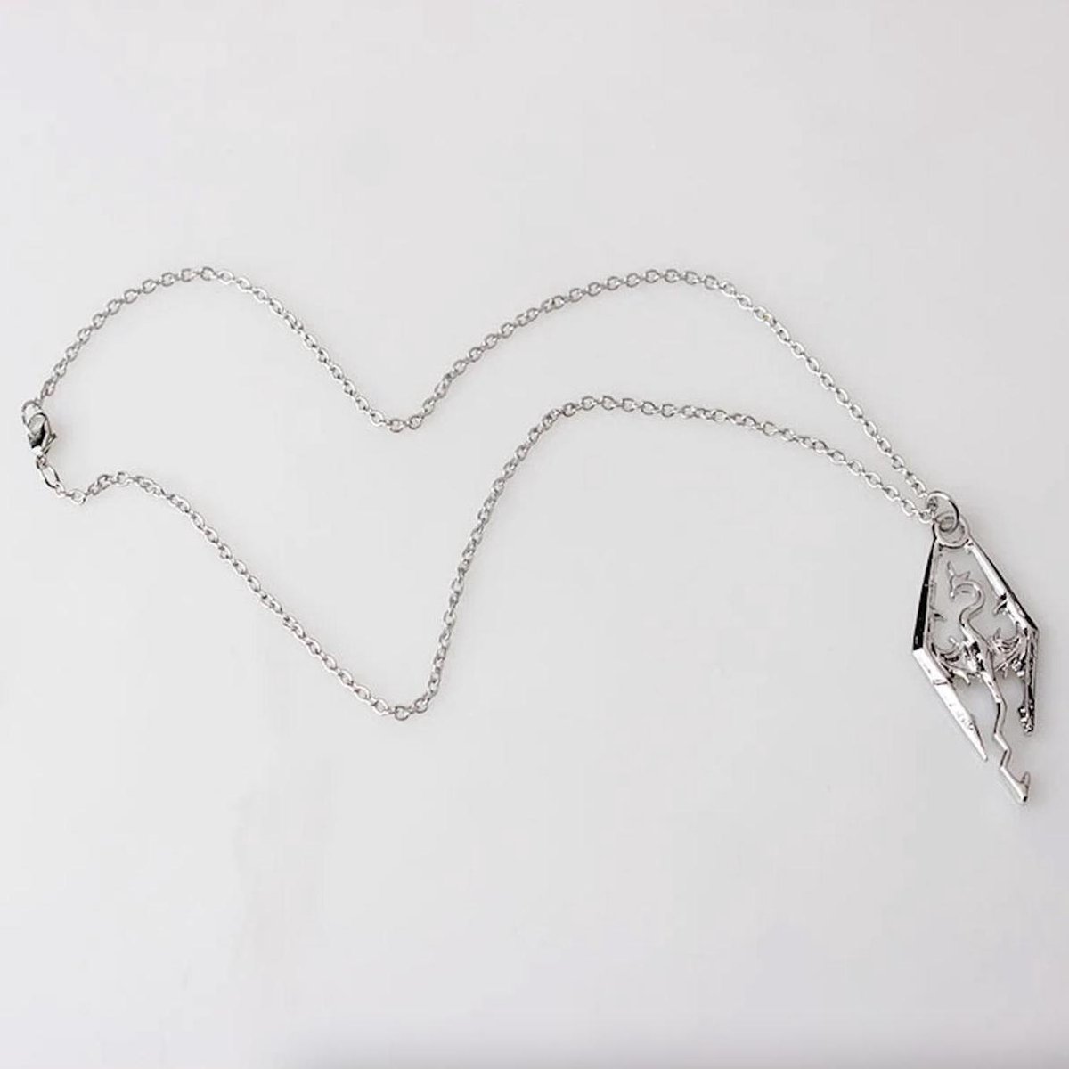 Yeaser The Elder Scrolls Skyrim Dragon Necklace Pendant Black Rope Chain