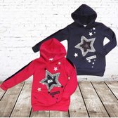 Lange sweater met Ster -s&C-122/128-Hoodie meisjes