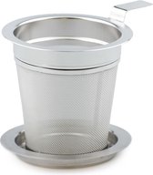 2 Infuseurs à Thé Carrés En Inox 304 - Passoire à Thé En Vrac Avec Chaîne Et Couvercle - Maille Fine