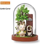 DIY Mini World Glass Cover House - 002 - Garden Corner - inclusief stolpje