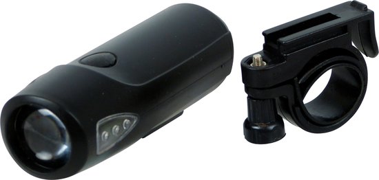 Dresco Koplamp fiets - Fietsverlichting- Sport - 1 LED - Zwart — afbeelding 4