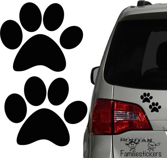 Labrador Retriever Hond Fun Raamsticker Vinyl Decal Zwart/Wit 14CM x 12CM