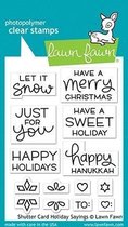 Shutter Card Holiday Sayings Clear Stamps (LF2430)