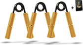 Gouden Grip Handknijpers Medium Set Level 2-4 (45-90kg) + GRATIS Griptraining E-book - Handtrainer - Handgrippers - Handknijper Fitness - Knijphalter - Onderarm trainer - Handtrainers - Heavy Grip - Buigveer