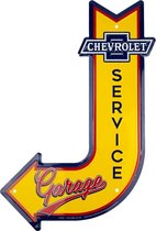 Chevrolet Service Garage.  Aluminium Arrow Signs 28 x 43 cm.