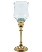 Museum Zachtmoedigheid Filosofisch home&styling collection, kandelaar glas 24 cm goud | bol.com