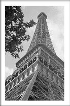 Walljar - Eiffel Tower '35 - Zwart wit poster