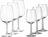 Set van 12x stuks wijnglazen voor witte en rode wijn Bouquet - Witte/rode wijn glazen - Wijnglazen van glas