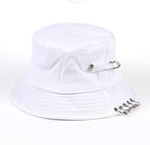 Bucket hat - Ringen - Dames - Heren - Zonnehoedje - Vissershoedje - Vissers Hoed - Wit
