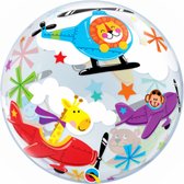 Folieballon - Vliegend circus - Jungle - Bubble - 56cm - Zonder vulling