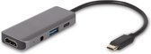 SBVR EV05 - USB C Hub - 4 poorten USB-C Adapter - HDMI 4K@30Hz - USB-C PD 60 Watt