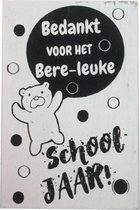 Kaart - Hout - Bedankt voor het bere-leuke schooljaar!