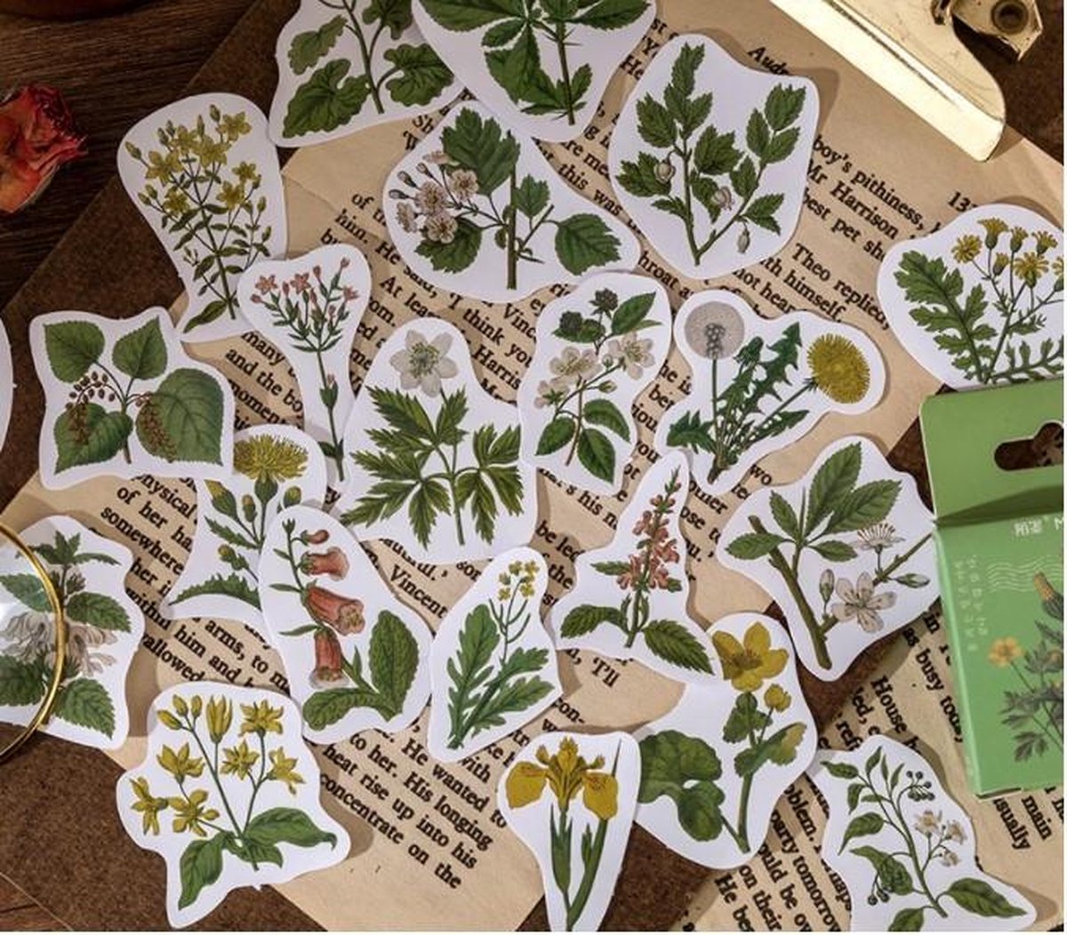 46 Stickers Bloemen en planten - E027 - Voor Scrapbook Of  Bullet Journal - Thema Bloem En Plant Sticker - Stickers Voor Volwassenen En Kinderen - Agenda Stickers - Decoratie Stickers — afbeelding 4