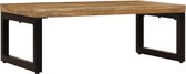 Salontafel 110x50x35 cm massief mangohout en staal