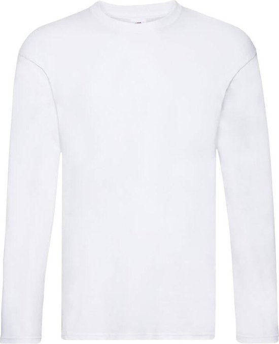 Fruit of the Loom Heren R T-Shirt met lange mouwen (Wit)