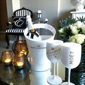 Moët & Chandon Ice Imperial Ice Bucket met 2 Glazen - Luxe Wijnkoeler / IJsemmer en Champagneglas 2x