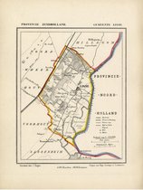 Historische kaart, plattegrond van gemeente Lisse in Zuid Holland uit 1867 door Kuyper van Kaartcadeau.com