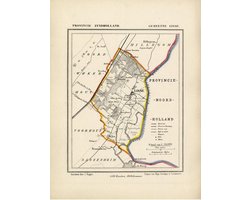 Historische kaart, plattegrond van gemeente Lisse in Zuid Holland uit 1867 door Kuyper van Kaartcadeau.com