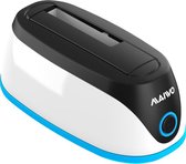 Maiwo K306A Dockingstation voor 2.5"/ 3.5" SATA HDD SSD - USB 3.1 GEN1 - 5Gbps - RGB -  Wit/Zwart