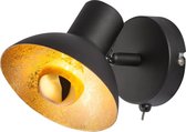 Moderne Wandlamp - Zwart Goud - E14 fitting | Granby
