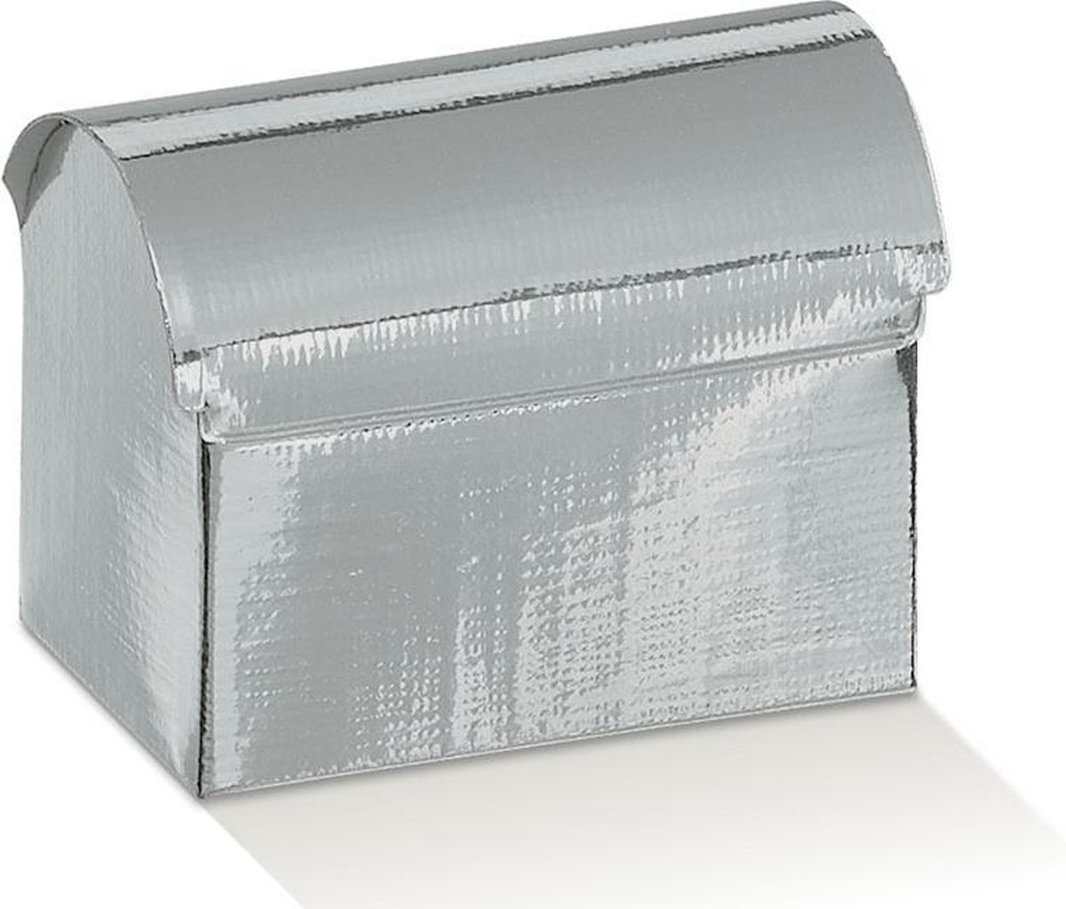 12 cadeau-doosje hutkoffer - schatkist zilver traktatie-doosje voor snoepjes of bonbons om uit te delen bij verjaardag, huwelijk, babyshower of doop.