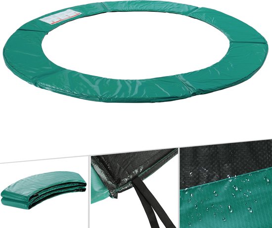 AREBOS Beschermingspads Randafdekking Trampoline 396 cm Groen
