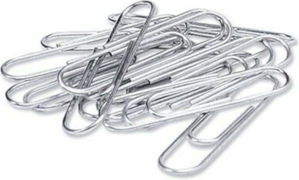 SOHO Paperclips – Zilveren paperclips – Papierklem – Met doosje – 30 stuks – 50 mm – Zilver