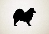 Finse Lappenhond - Silhouette hond - S - 45x56cm - Zwart - wanddecoratie