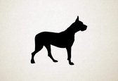 Argentijnse dog - Silhouette hond - XS - 25x28cm - Zwart - wanddecoratie