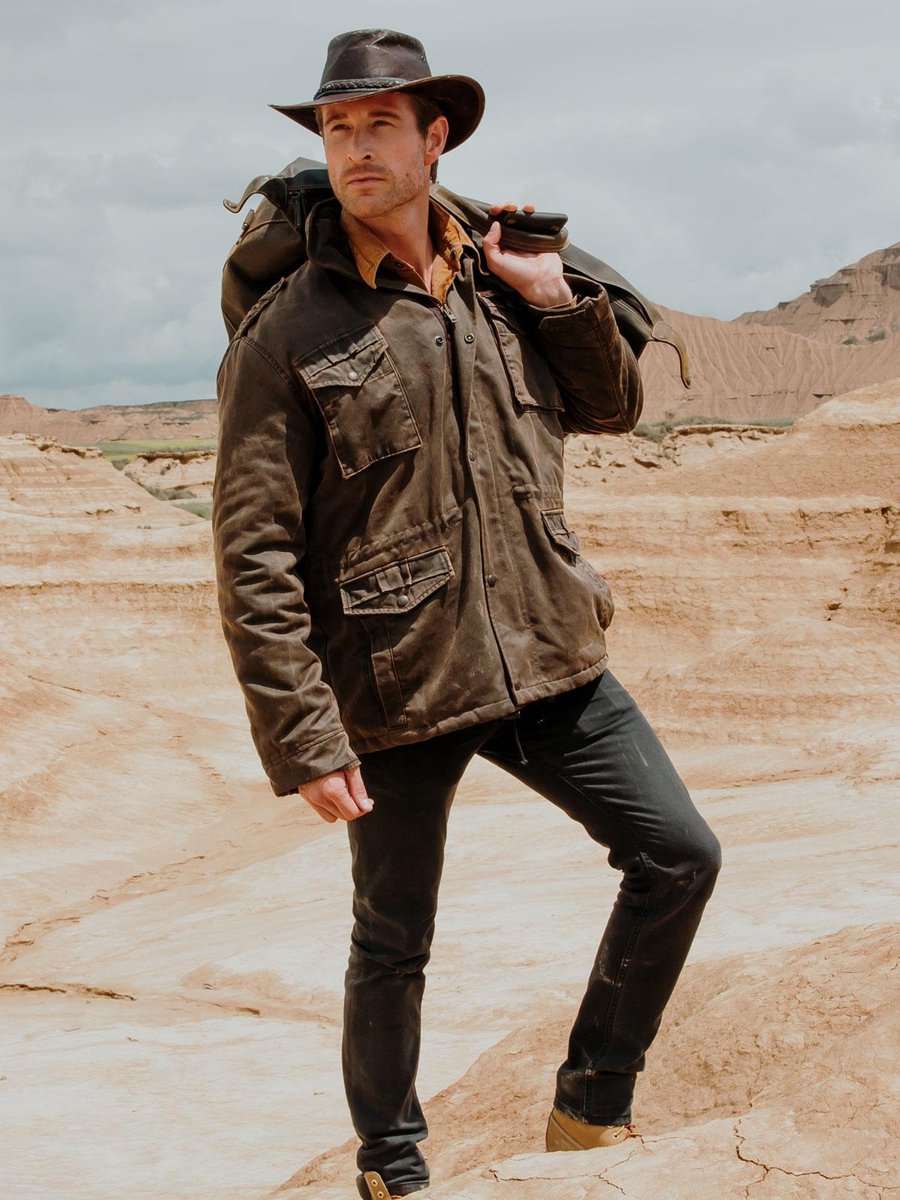 Dri-tec Waxjas Regenjas Outdoorjas Newman Jacket Bruin