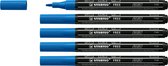 STABILO FREE - Marker Acryl - T100 - Pointe Ronde - 1-2 mm - Blauw Foncé - Boîte de 5 pcs