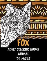 Adult Coloring Books Animal 50 pages - Fox