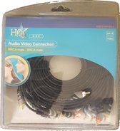 HQ 6x TULP male naar 6x TULP (5 meter) RCA kabel