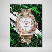 DEVICI Motiverende Wanddecoratie - Muurdecoratie - Rolex Day-Date President - Canvas Wall Art Ingelijste Wanddecoratie Kantoor Ingelijste Kunstposters & Kunstprints