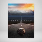 DEVICI Motiverende Wanddecoratie - Muurdecoratie - Keep Going - Canvas Wall Art Ingelijste Wanddecoratie Kantoor Ingelijste Kunstposters & Kunstprints